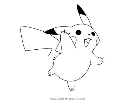 Pikachu Flying Coloring Page for Kids - Free Pikachu Printable Coloring Pages Online for Kids ...