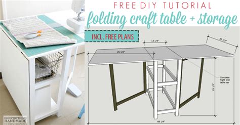 Remodelaholic | DIY Folding Craft Table or Foldable Desk