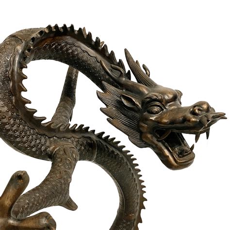 Large Brass Dragon Statue - Just Anthony