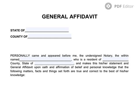 Affidavit Format