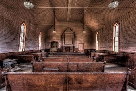 Old Methodist Church Interior by Jerome Obille