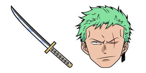 One Piece Roronoa Zoro and Sword in 2021 | Roronoa zoro, Custom cursor ...