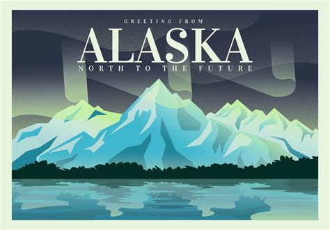 Postcard From Alaska Vector Illustration Design | Vector illustration design, Illustration ...