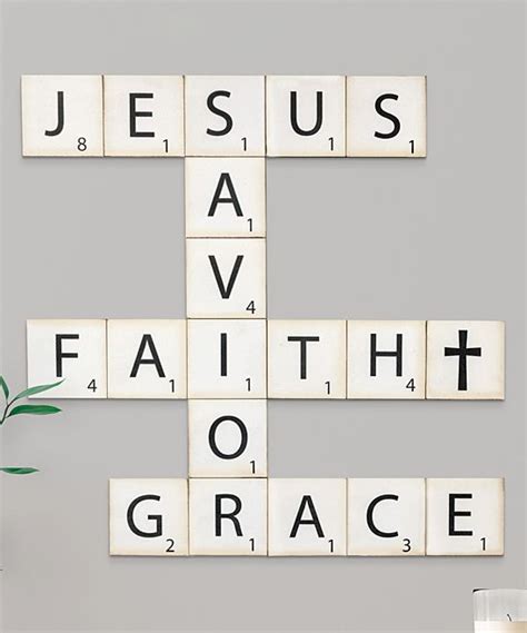 White black faith word tile wall sign – Artofit