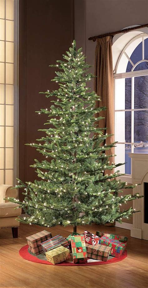 Puleo International 7.5 Foot Pre-Lit Aspen Fir Artificial Christmas ...