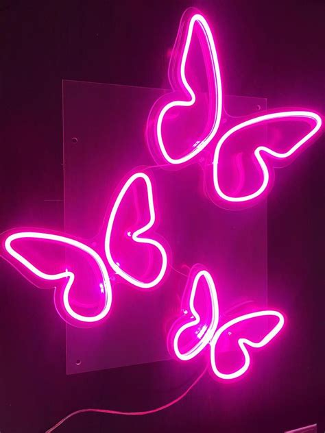 Pink Butterfly LED Neon Light | The Other Aesthetic