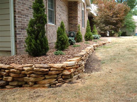 Flagstone or Natural Stone Retaining Walls