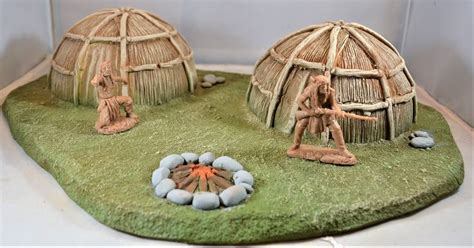 Atherton Scenics Painted Native America Village Wigwam Huts Diorama Piece | Native american ...