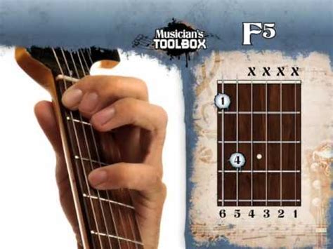 How to play the F power chord on guitar F5 - YouTube