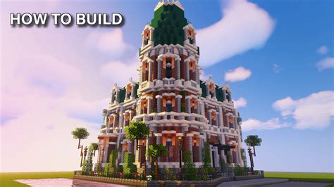 Minecraft: How To Build a GRAND VICTORIAN CORNER MANSION tutorial ( Minecraft house tutorial ...