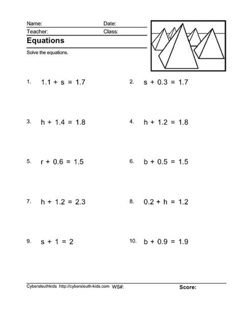 Solving Decimal Equations - Tessshebaylo