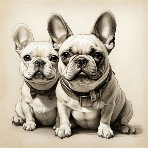 French Bull Dog Cartoon Art Print Free Stock Photo - Public Domain Pictures