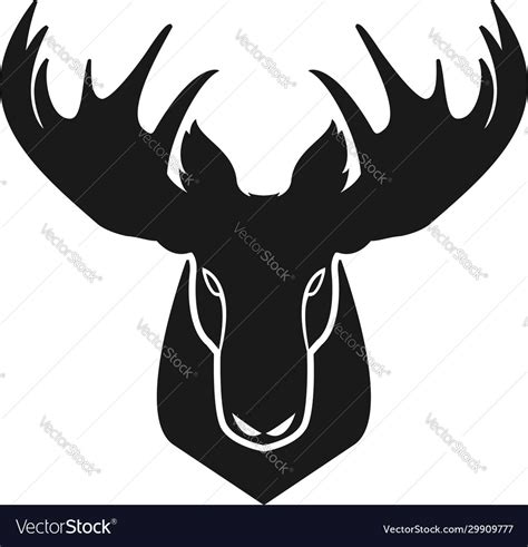 Moose head logo Royalty Free Vector Image - VectorStock