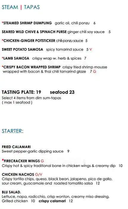 Blu Restaurant Menu, Menu for Blu Restaurant, Sugar Land, Houston - Urbanspoon/Zomato