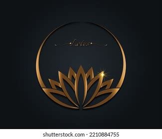 Gold Lotus Logo Water Lily Flower Stock Vector (Royalty Free) 2210884755 | Shutterstock