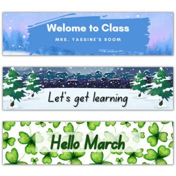 Google Classroom Headers | Winter Google Classroom Banners by Lolo Educate