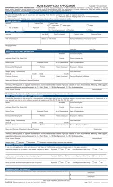 24 Printable home equity loan requirements Forms and Templates - Fillable Samples in PDF, Word ...