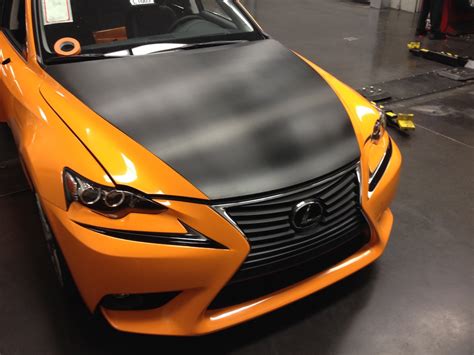 2015 ISX50 Vinyl Wrapped in Orange with Carbon Fiber Wrap on Top - Club Lexus Forums