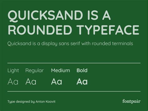 Quicksand - Free Sans-Serif Font - Fontpair