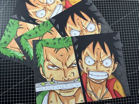 Luffy & Zoro Drawing Prints one Piece - Etsy Australia