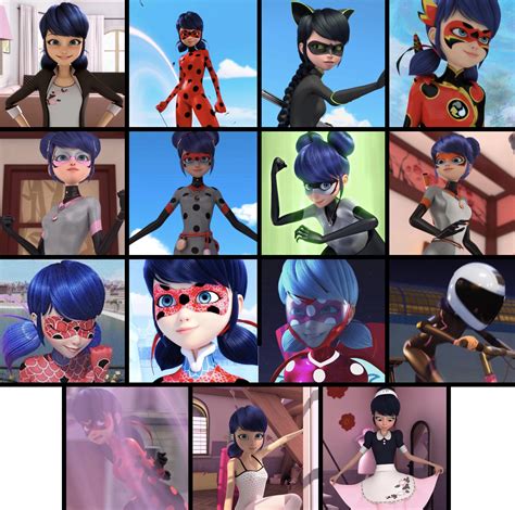 All of Marinette’s costumes : r/miraculousladybug