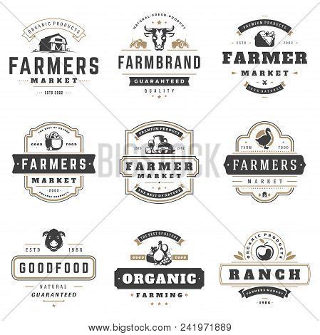 Farmers Market Logos Vector & Photo (Free Trial) | Bigstock