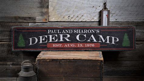 Deer Camp Sign, Wood Deer Camp Sign, Deer Camp Decor, Deer Camp Gift ...