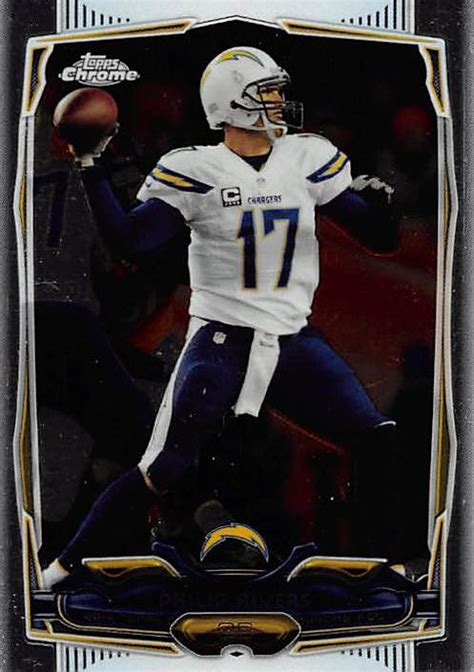 Philip Rivers football card (San Diego Chargers Quarterback) 2014 Topps Chrome #91