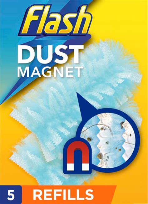 Flash Dust Magnet Fluffy Duster - 5 Refill Pack - New - Fast Post | eBay