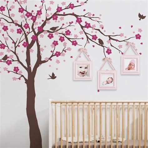 Cherry Blossom Tree Wall Decals Baby Room Nursery Large Tree With ...