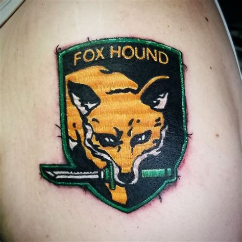 Got to do this Foxhound patch design tattoo yesterday! #MetalGearSolid #mgs #MGSV #MetalGear # ...