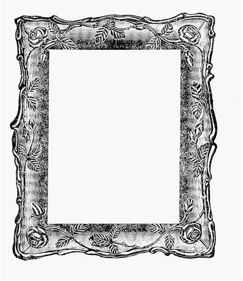 Vintage Square Mirror Frame Clipart , Png Download - Clip Art Old Picture Frame, Transparent Png ...