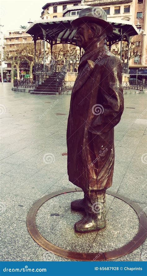 Pio Baroja Sculpture Outdoors Editorial Stock Photo - Image of travel, background: 65687928