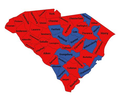 2022 South Carolina Gubernatorial Election Results by County