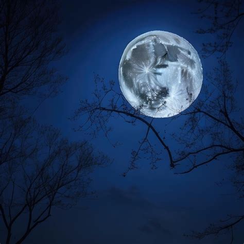 Premium AI Image | Full moon in the night sky