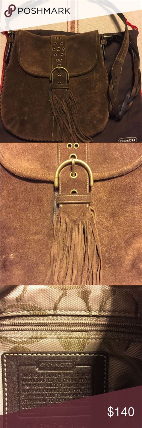 Suede Coach purse with fringe - Bahamian style | Style, Coach purses, Braided strap