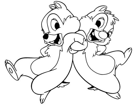 Disney Chip And Dale Coloring Pages