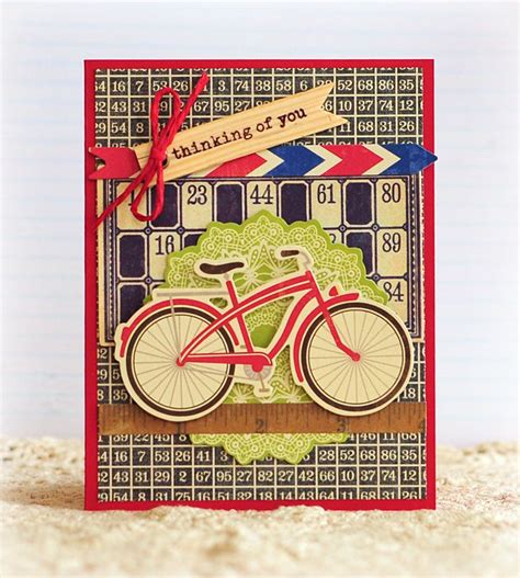 Bicycle card. Use Hero Arts Bicycle Flower stamp & fill basket with ...