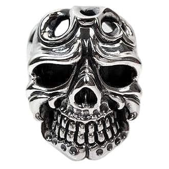 Sterling Silver Tribal Tattoo Skull Ring