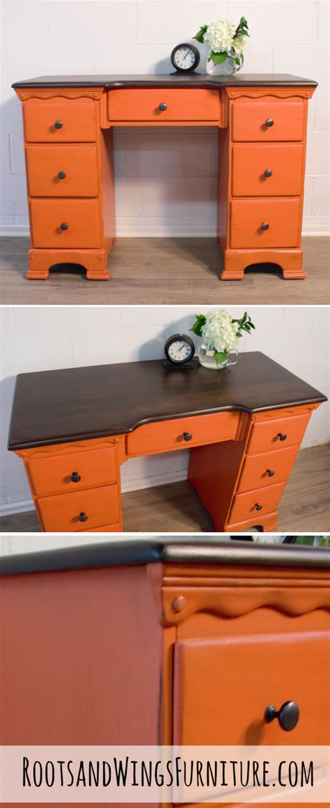 A Persimmon Desk • Roots & Wings Furniture LLC | Colorful furniture ...