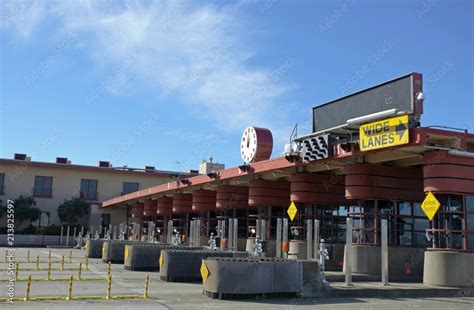 Vintage Golden Gate Bridge toll plaza. No cars. Stock Photo | Adobe Stock