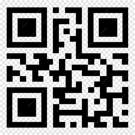 Premium Vector | QR code isolated on transparent background