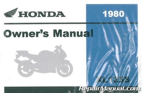 1980 Honda XL125S Motorcycle Owners Manual