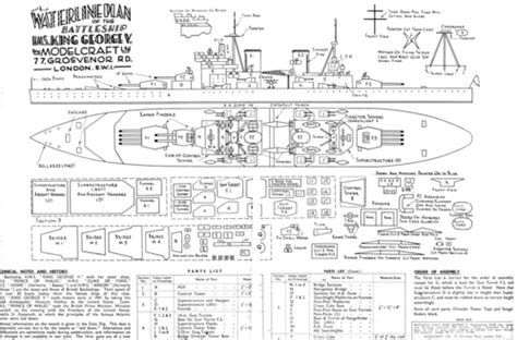 Modelcraft - King George V Battleship - Solid Model Memories