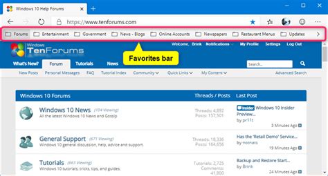 How to Add or Remove Favorites Bar in Microsoft Edge Chromium | Tutorials