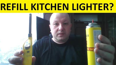 How to refill kitchen gas lighter with Butane gas? Refilling kitchen gas lighter? - YouTube