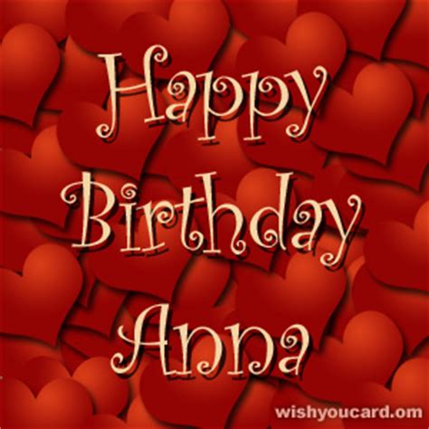 Happy Birthday Anna Free e-Cards