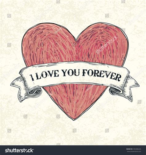 Love You Forever Vector Illustration Eps10 Stock Vector 105286226 ...