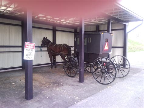 Reserved parking for Amish horse and buggy at WalMart in Harrisonburg ...