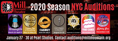 2020 New York Auditions - Mill Mountain Theatre